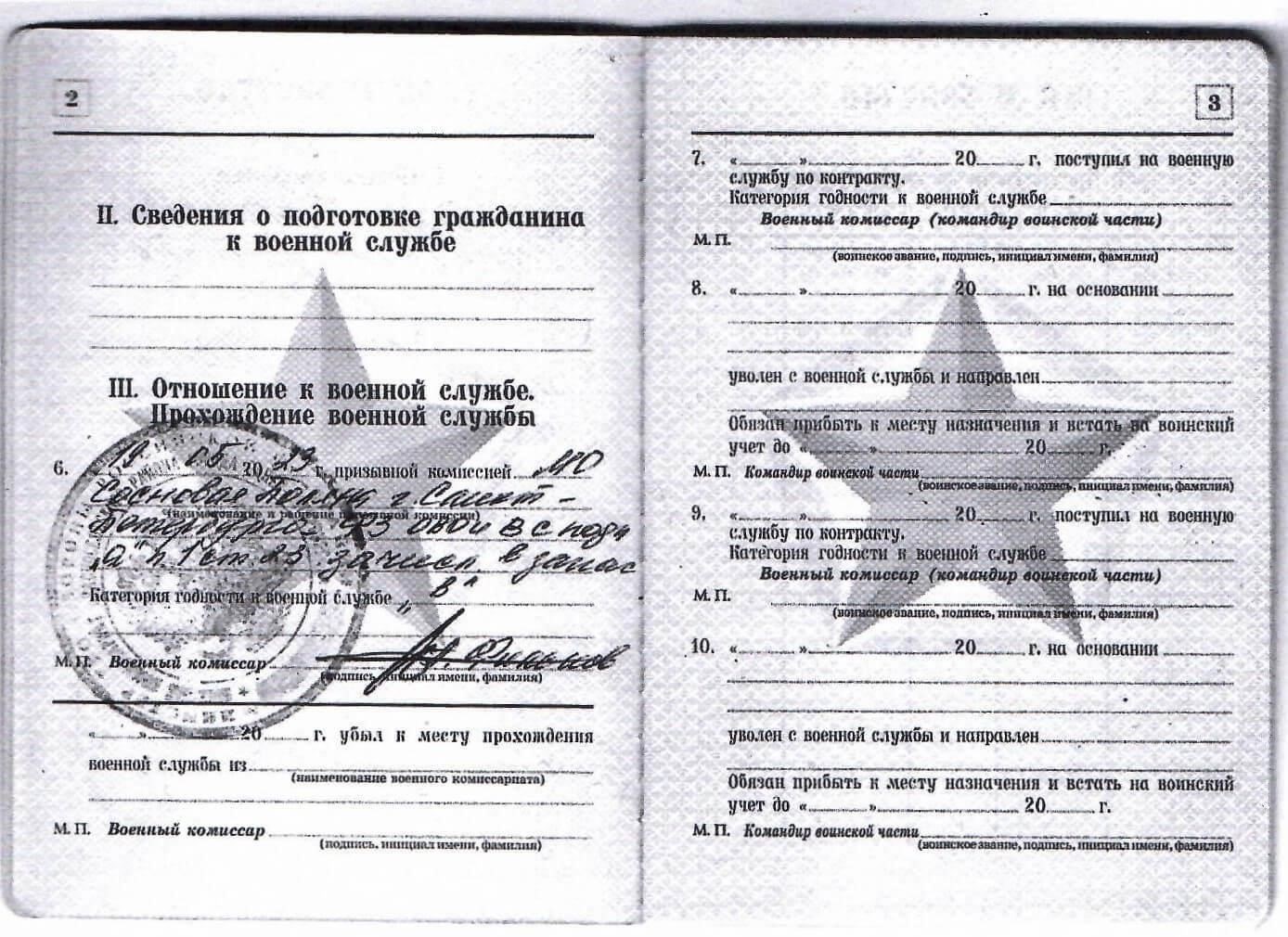 Необходимым условием для зачисления в эту группу является прохождение детального медицинского обследования, по результатам которого выносится заключение о годности к службе. Если человек имеет регистрационный номер 999000, это часто указывает на то, что он относится ко второму резерву, до тех пор пока не произойдут какие-либо изменения в его здоровье или личных обстоятельствах.