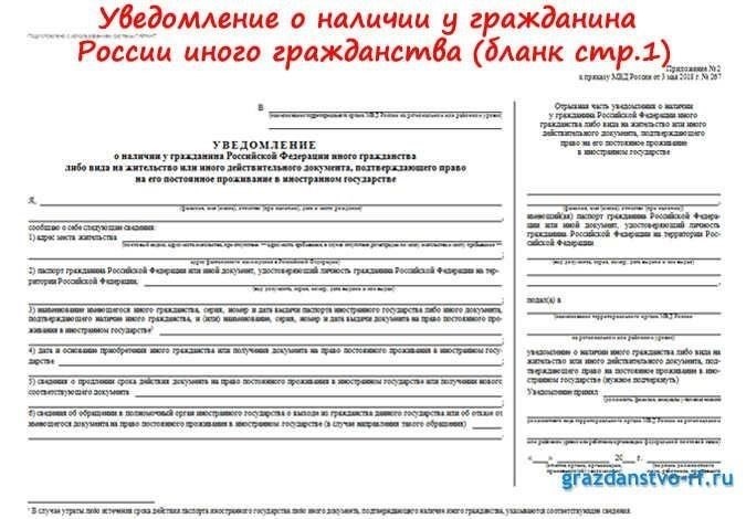 Шаги по уведомлению органов власти о прекращении иностранного гражданства или вида на жительство